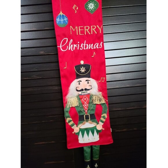 Christmas Door Decoration Nutcracker Decor Indoor Holiday Xmas Porch Sign Banner - Picture 1 of 10